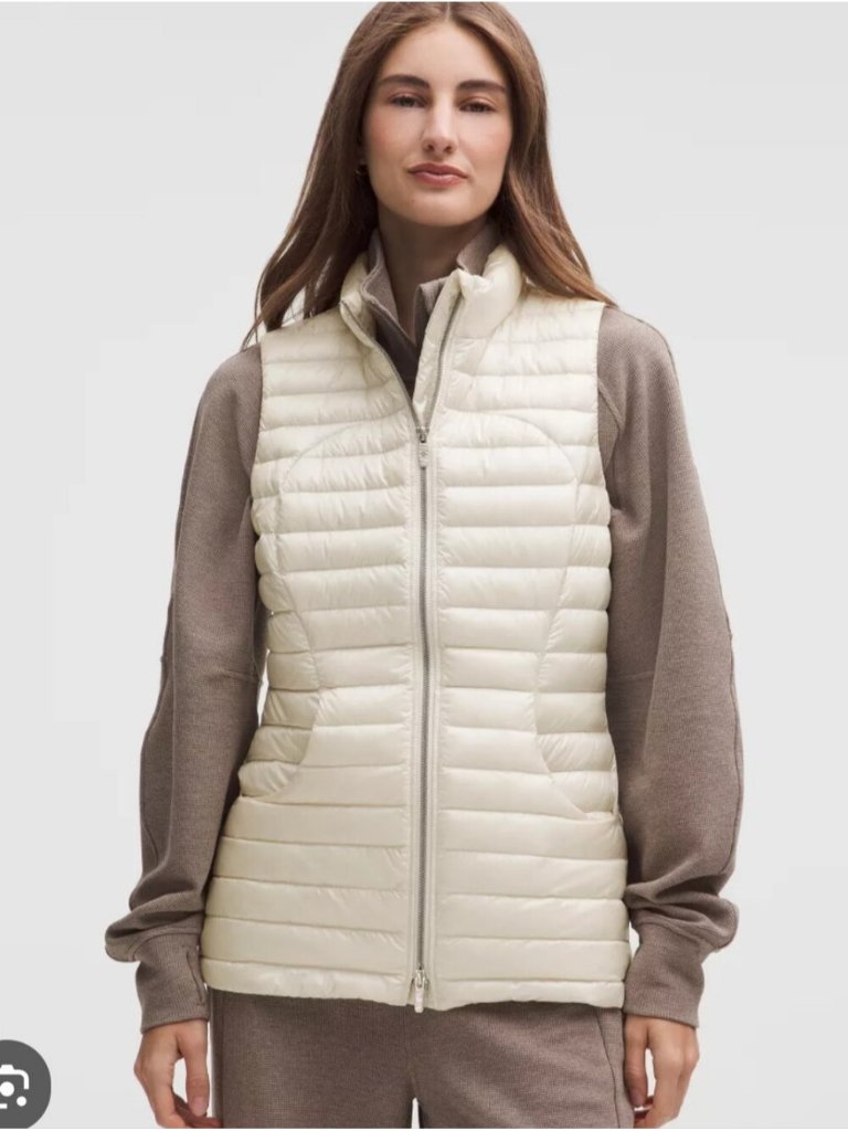 Lululemon Pack It Down Vest Lustre Light Ivory